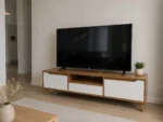 میز تلویزیون مدل آریا سفید بلوط