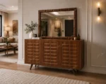 آینه و کنسول مدل نخل گردویی