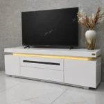 میز تلویزیون مدل لینوکس سفید براق