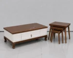 جلومبلی و عسلی مدل 1060 سفید گردویی - Image 4