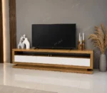 میز تلویزیون مدل لوتوس سفید بلوط - Image 2