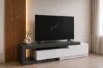 میز تلویزیون مدل ویدا سفید طوسی - Image 3