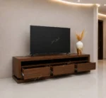 میز تلویزیون مدل لوتوس گردویی - Image 3
