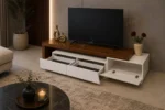 میز تلویزیون مدل ویدا سفید گردویی - Image 2