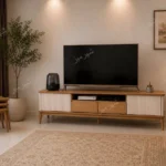 میز تلویزیون مدل کارن کرم بلوط